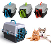 Caisse de transport avec grille en plastique pour chiens et chats 50cm
