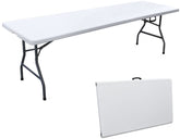 Table de jardin pliable SILVERA XL transportable dans une mallette 244X76X74 cm