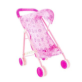 101245 Landau de poupée avec ours en peluche landau de bébé rose