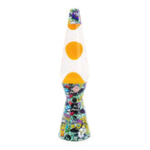 Lampe à lave 40cm XL1774 Graffiti et motif magma jaune Design moderne