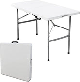Table d'appoint pliante SILVERA XS en résine et métal 122X60XH74 cm
