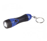 Mini lampe de poche 1 led avec un porte-clés et une poignée en caoutchouc 9 cm