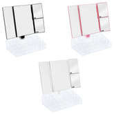 945126 Miroir rotatif avec lumières LED tactiles et organiseur de compartiments
