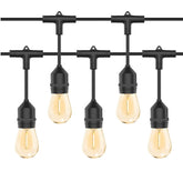 Guirlande Lumineuse LED 10m Chaudes Extérieures 10 Ampoules avec Panneau Solaire