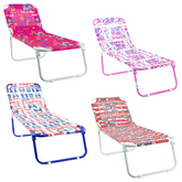 Chaise longue de plage enfant COVERI chaise longue pliante et réglable en métal