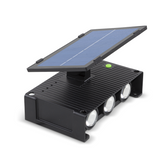 Lampe murale 6 LED avec panneau solaire 7W lumière chaude détecteur de mouvement