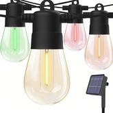 Guirlande lumineuse solaire rechargeable de 10 mètres à effet pluie multicolore
