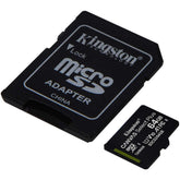 Kingston Canvas Select Plus SDCS2/64GB Carte MicroSD Class 10 avec Adaptateur SD