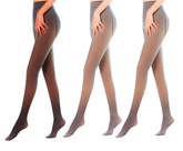 3 Collants Femme Effet Transparent Polaire 2 Beige 1 Noir Thermiques Hivernaux