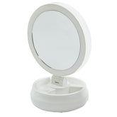 Miroir cosmétique rétroéclairé à LED double face avec zoom 1X e 10X rechargeable