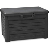 Coffre conteneur Rangement 160 LT en Résine Effet Bois pour Jardin 50.5x46.5x73
