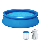 Piscine autoportante ronde avec boudin gonflable PVC BL573 et filtre 366xH76cm