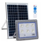 Projecteur Solaire LED 200W Panneau Solaire Crépusculaire 6500K IP66 Télécommand