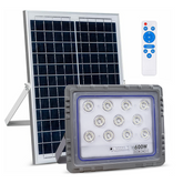 Projecteur Solaire LED 600W Panneau Solaire Crépusculaire 6500K IP66 Télécommand
