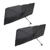 2 PZ Pare-soleil pliable voiture couverture de pare-brise universelle, 140x76cm