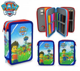 PA16109 Trousse étui à crayons 3 fermetures à glissière 43 pièces Paw Patrol