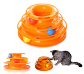 560021 Jeu intéractif pour chats tour circulaire à anneaux et boules tournantes