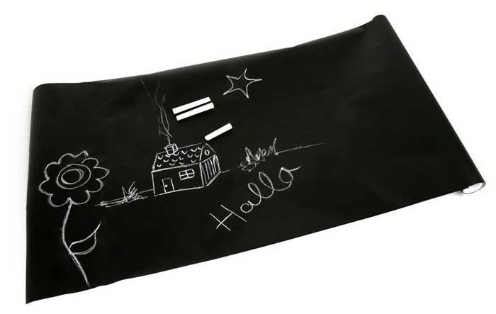 Tableau adhesif - ajustable - cinq craies
