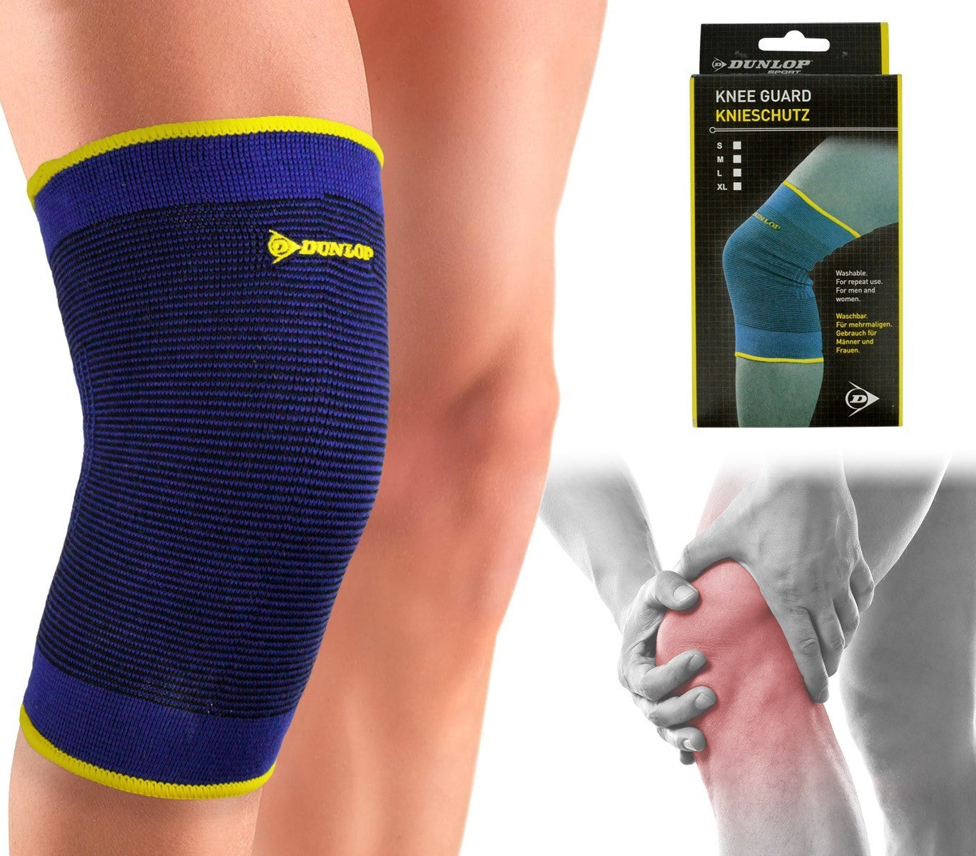 99045  Bande élastique DUNLOP support / attelle pour genoux - Genouillère