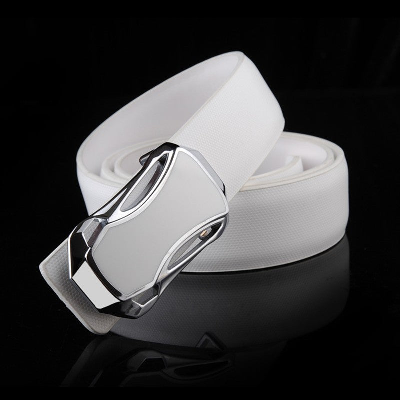 Ceinture en cuir homme avec boucle argentée satin - Mod ANYWAY- mode masculine