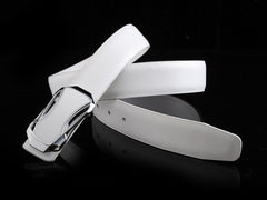 Ceinture en cuir homme avec boucle argentée satin - Mod ANYWAY- mode masculine