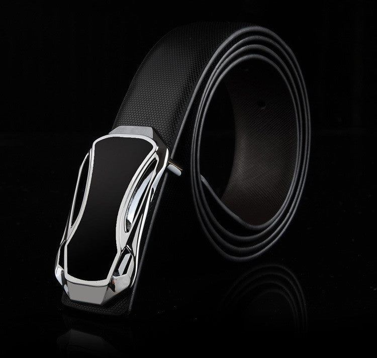 Ceinture en cuir homme avec boucle argentée satin - Mod ANYWAY- mode masculine