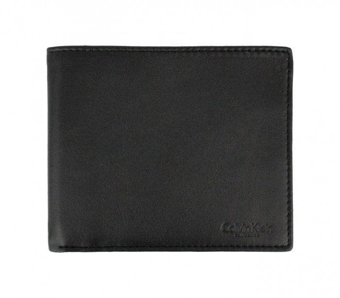 S08 portefeuille noir Calvin Klein vertical pour homme en vrai cuir