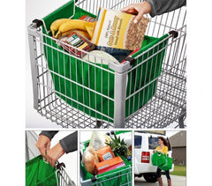 300162 Set de 2 shopping bag pour chariot réutilisables et pliables