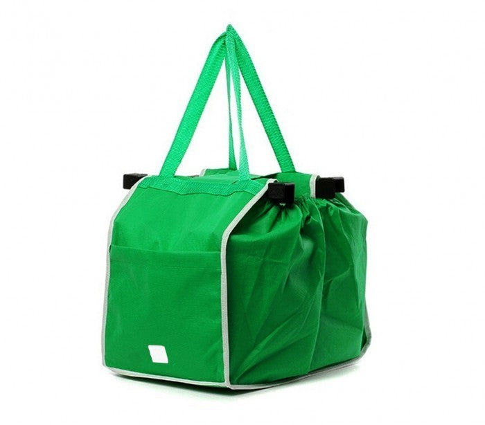 300162 Set de 2 shopping bag pour chariot réutilisables et pliables