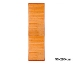 159231 Tapis en bambou naturel multicolore 55 X 280 cm (Bleu)