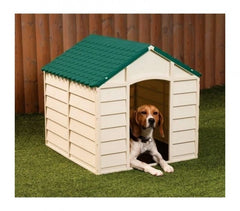 315917 Niche pour chien en forme de maison en résine 72 X 71,5 X 68 cm