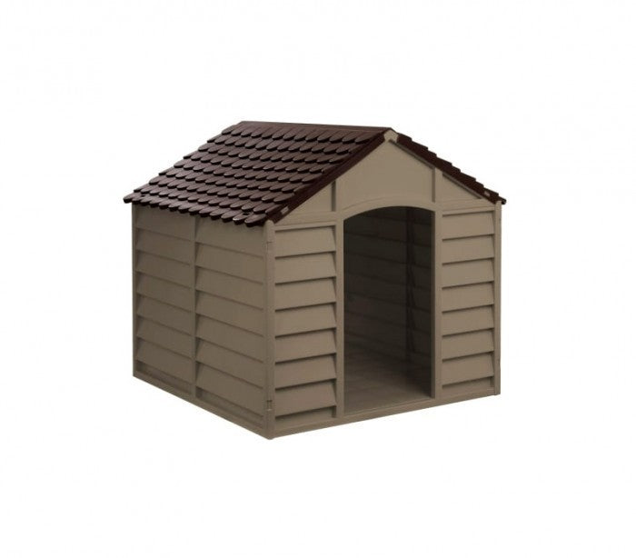 316924 Niche pour chien en forme de maison en résine grande taille