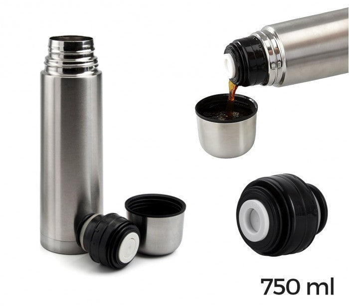 510410 Thermos en acier inox Welkhome -Fermeture bouton pressoir -750ml