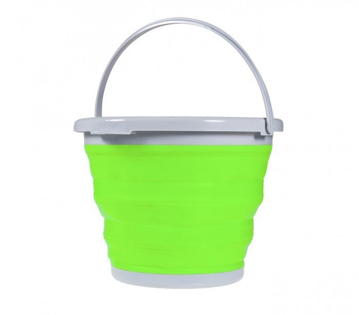206713 Seau pliable en silicone - 5 Litres plusieurs couleurs (Bleu)