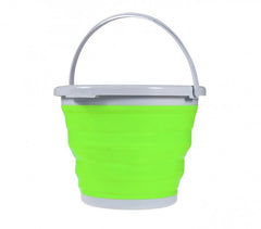 206713 Seau pliable en silicone - 5 Litres plusieurs couleurs (Bleu)
