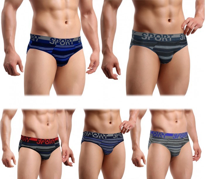 S-0303 - Paquet Pack de 5 slips pour homme mod. Malok en coton