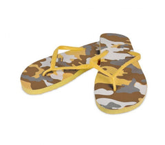 2073 Tongs fantaisie militaire pour femmes 4 couleurs (Beige, 35)