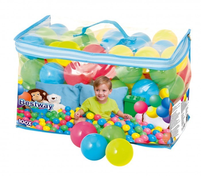 52027 Kit de 100 boules colorées en plastique pour gonflable Bestway