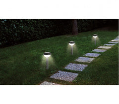 52783 Set de 4 lampes LED 25 cm à énergie solaire blanche froide 