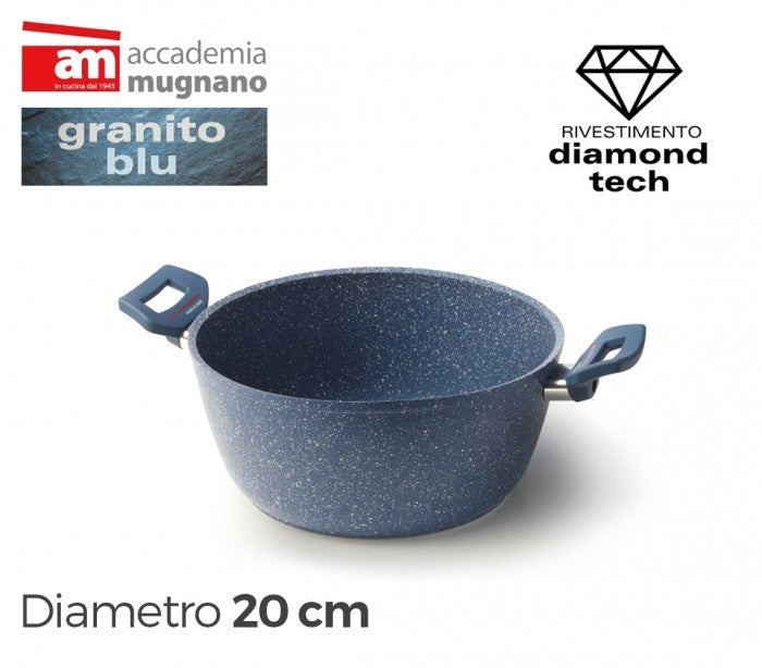 Casserole antiadhésive à deux poignées 20 cm Diamond Tech Accademia