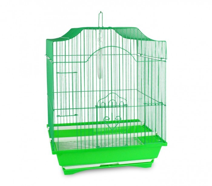 189146 Cage à oiseaux de petite taille 49,5x34.x27,5 cm mangeoires incluses