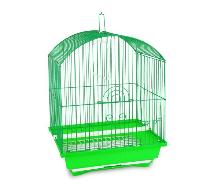 189078 Cage à oiseaux de petite taille 43.5x28.5x22 cm mangeoires incluses 