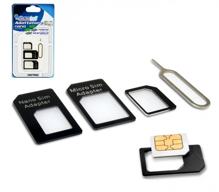 19711 kit adaptateur sim 4 pièces convenant à tous les téléphones et les tablett