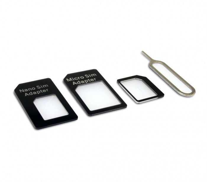 19711 kit adaptateur sim 4 pièces convenant à tous les téléphones et les tablett