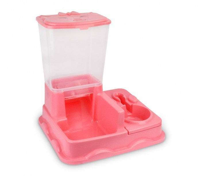 3028 Distributeur automatique de croquettes + eau avec double bol Chien et chat