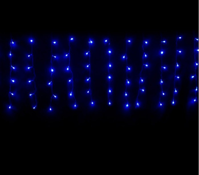 031410 Rideau de lumières de Noël d'extérieur 5mt 416 lumières bleues