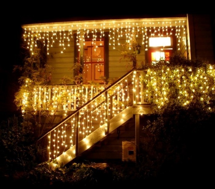 03197 Rideau de lumières de Noël d'extérieur 5mt 416 lumières blanches 