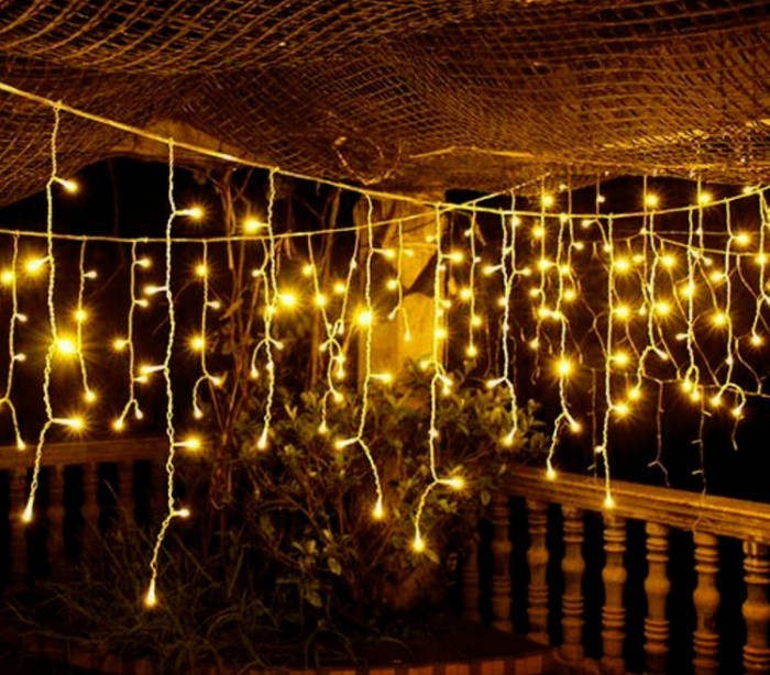 03197 Rideau de lumières de Noël d'extérieur 5mt 416 lumières blanches 
