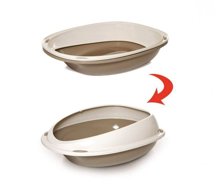 10530 Litière ouverte pour chats SHUTTLE à bords relevés anti-projections 45 cm