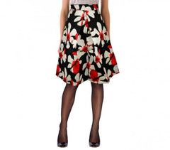 61350 Jupe cercle KIMBERLY dans le style années 50 taille haute unie ou fleurie
